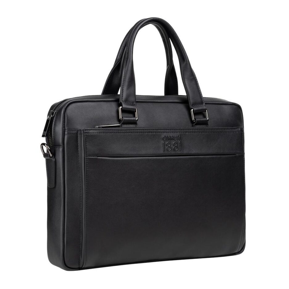 Mens luxury leather briefcase - Cerruti 1881