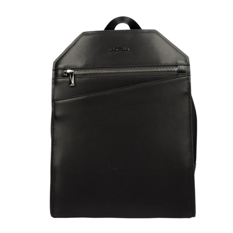 Lamborghini's black leather laptop backpack